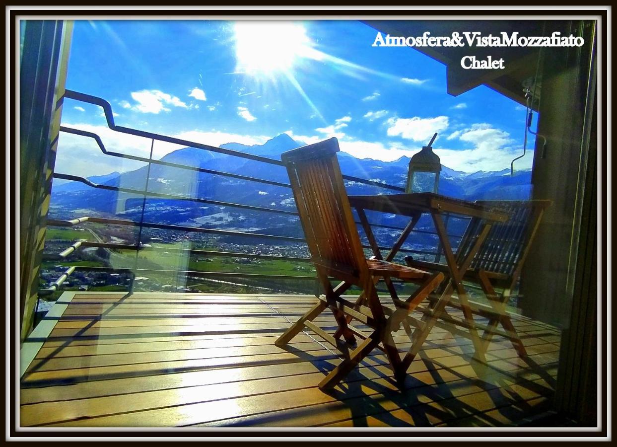 Atmosfera E Vista Mozzafiato Chalets Aosta Buitenkant foto